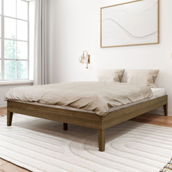 Platform Bed - Queen Single Beds Plank+Beam Matte Walnut 