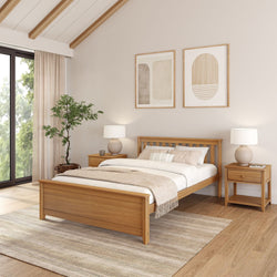 Classic Bed - Queen Single Beds Plank+Beam Pecan 
