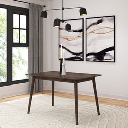 Mid-Century Modern Solid Wood Kitchen Table - 48" Dining Table Plank+Beam Walnut 