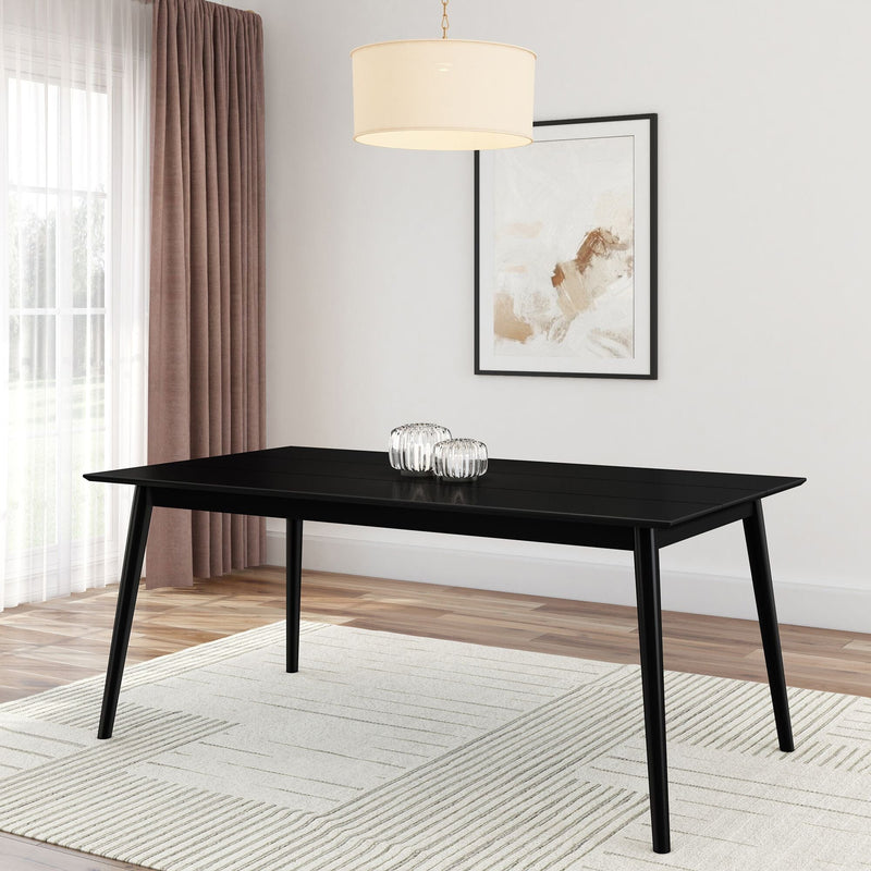 Mid-Century Modern Dining Table - 72" Dining Table Plank+Beam Black 
