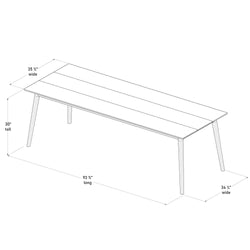 Mid-Century Modern Dining Table - 94" Dining Table Plank+Beam 