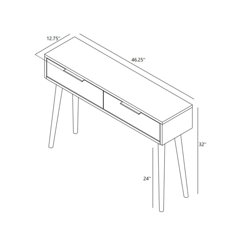 Mid-Century Modern Console Table with Storage - 46" Console Table Plank+Beam 