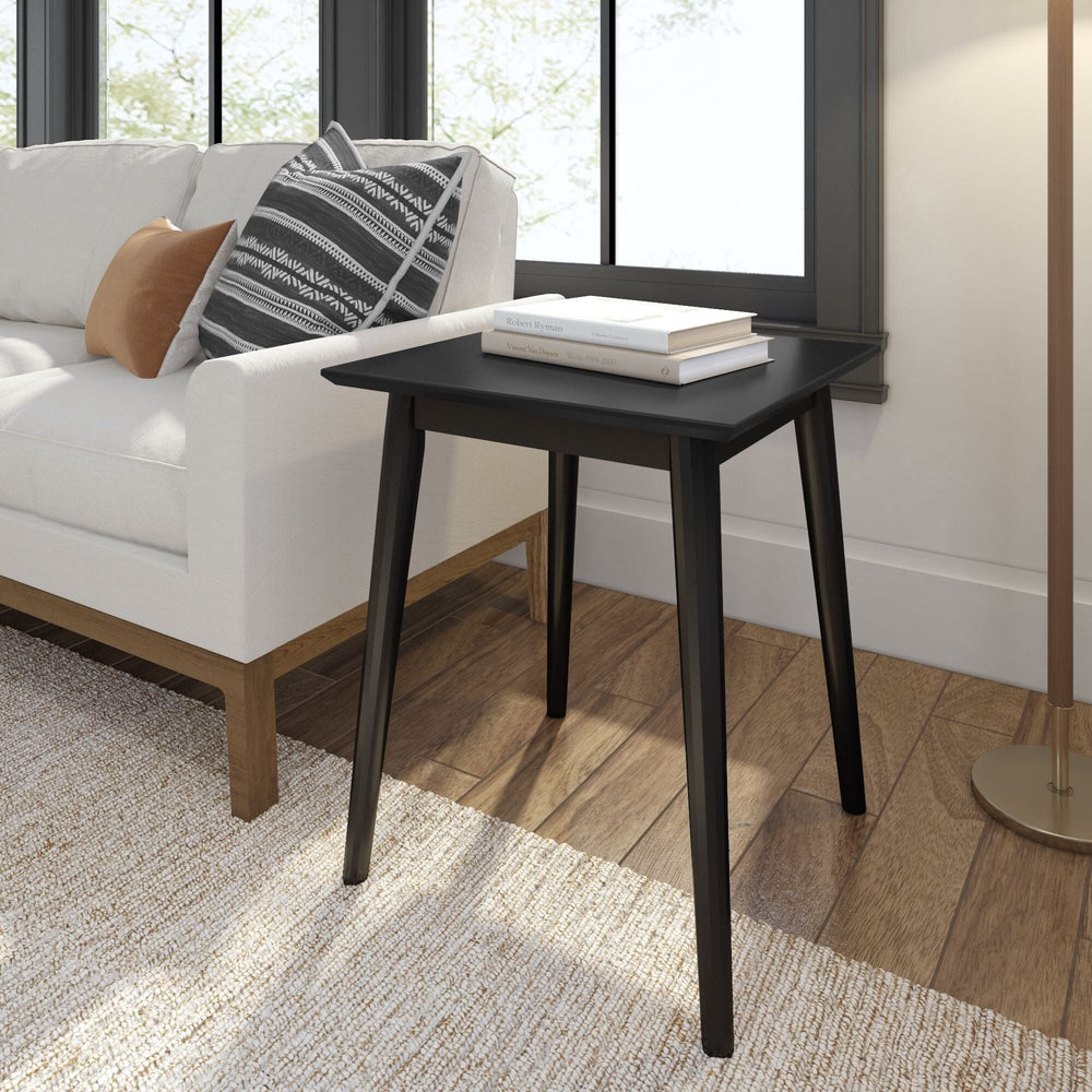 Mid-Century Modern Square Side Table Side Table Plank+Beam Black 