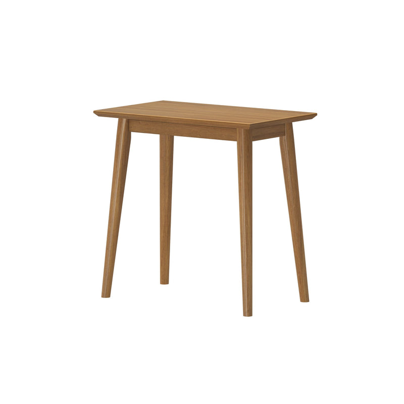 Mid-century modern wooden console table with slim legs.