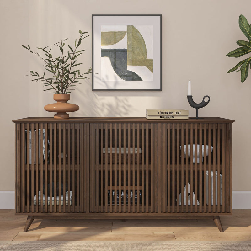 Mid-Century Modern 3-Door Sideboard - 59" Sideboard Plank+Beam 