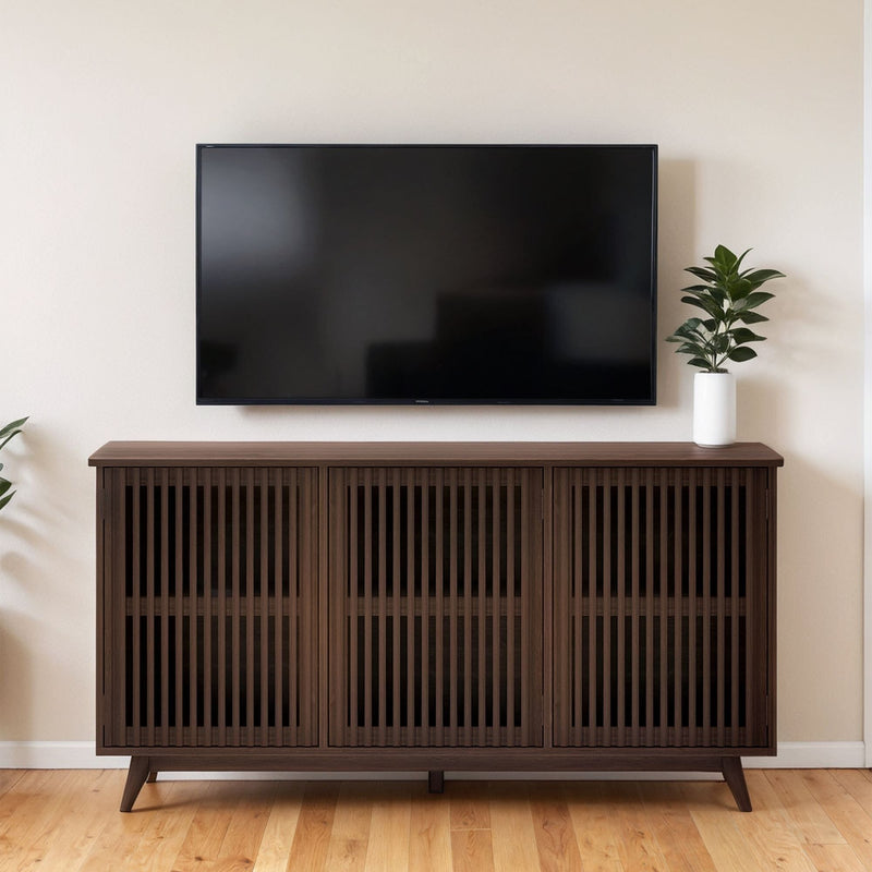 Mid-Century Modern 3-Door Sideboard - 59" Sideboard Plank+Beam 
