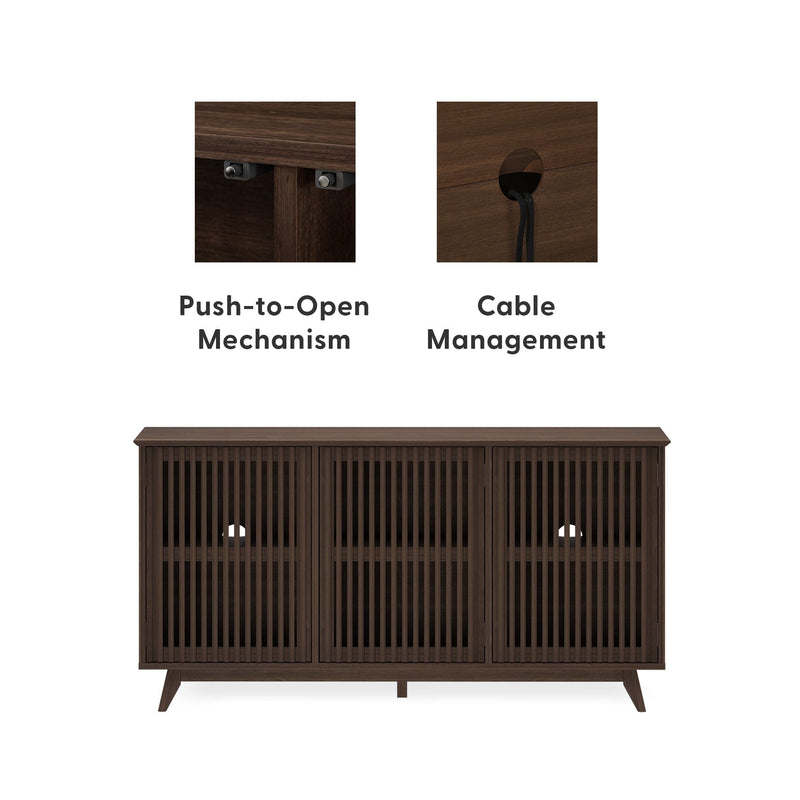 Mid-Century Modern 3-Door Sideboard - 59" Sideboard Plank+Beam 