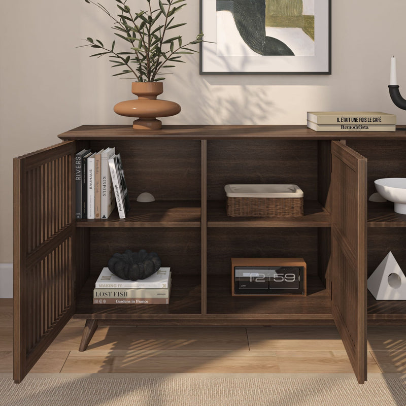 Mid-Century Modern 3-Door Sideboard - 59" Sideboard Plank+Beam 