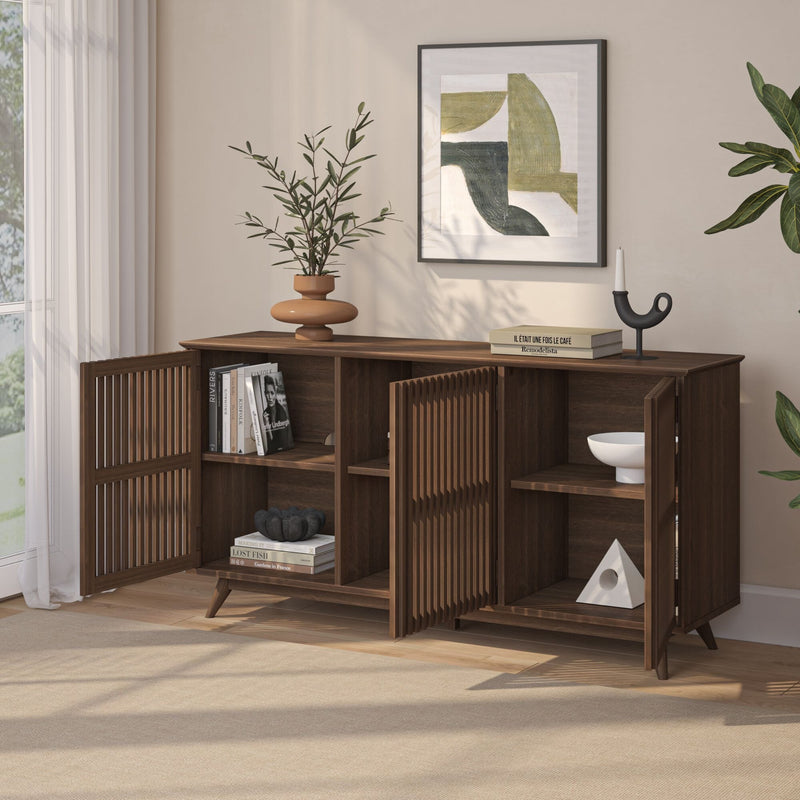 Mid-Century Modern 3-Door Sideboard - 59" Sideboard Plank+Beam 