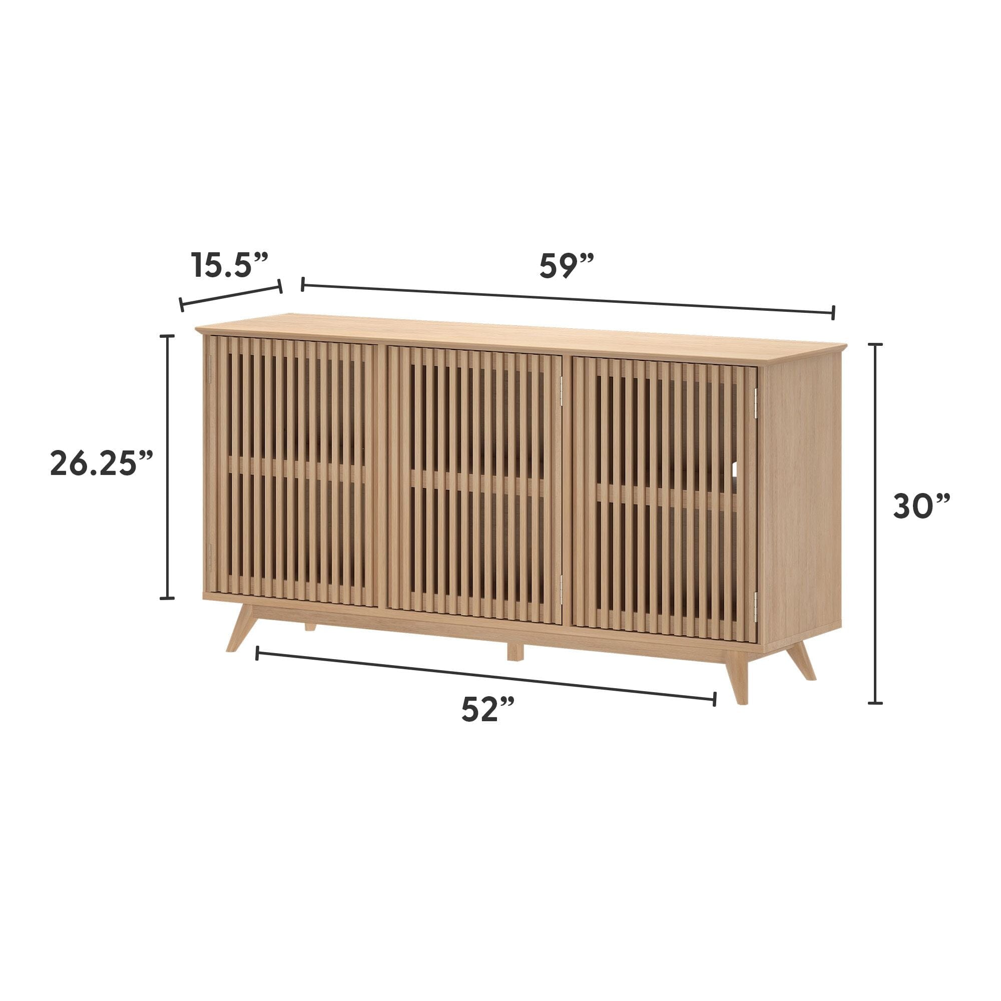 Mid Century Modern Sideboard, 3 Doors – Plank+Beam