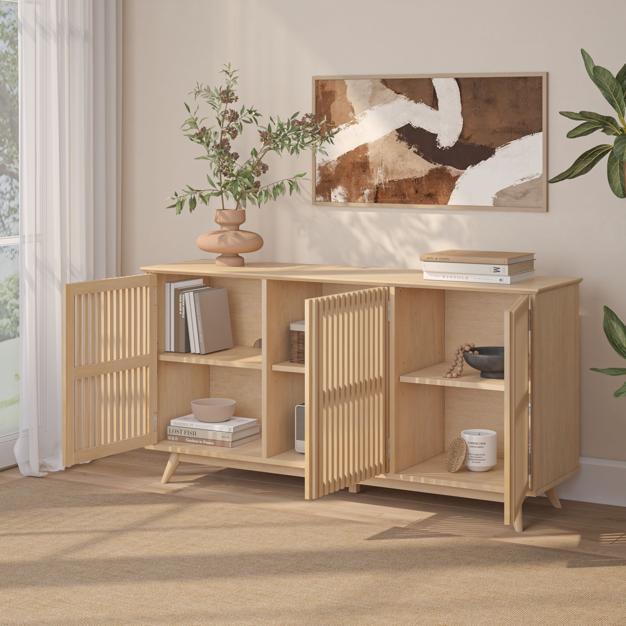 Mid Century Modern Sideboard, 3 Doors – Plank+Beam