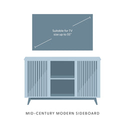 Mid-Century Modern 2-Door Sideboard - 49" Sideboard Plank+Beam 