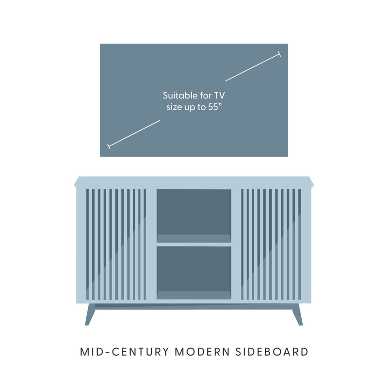 Mid-Century Modern 2-Door Sideboard - 49" Sideboard Plank+Beam 