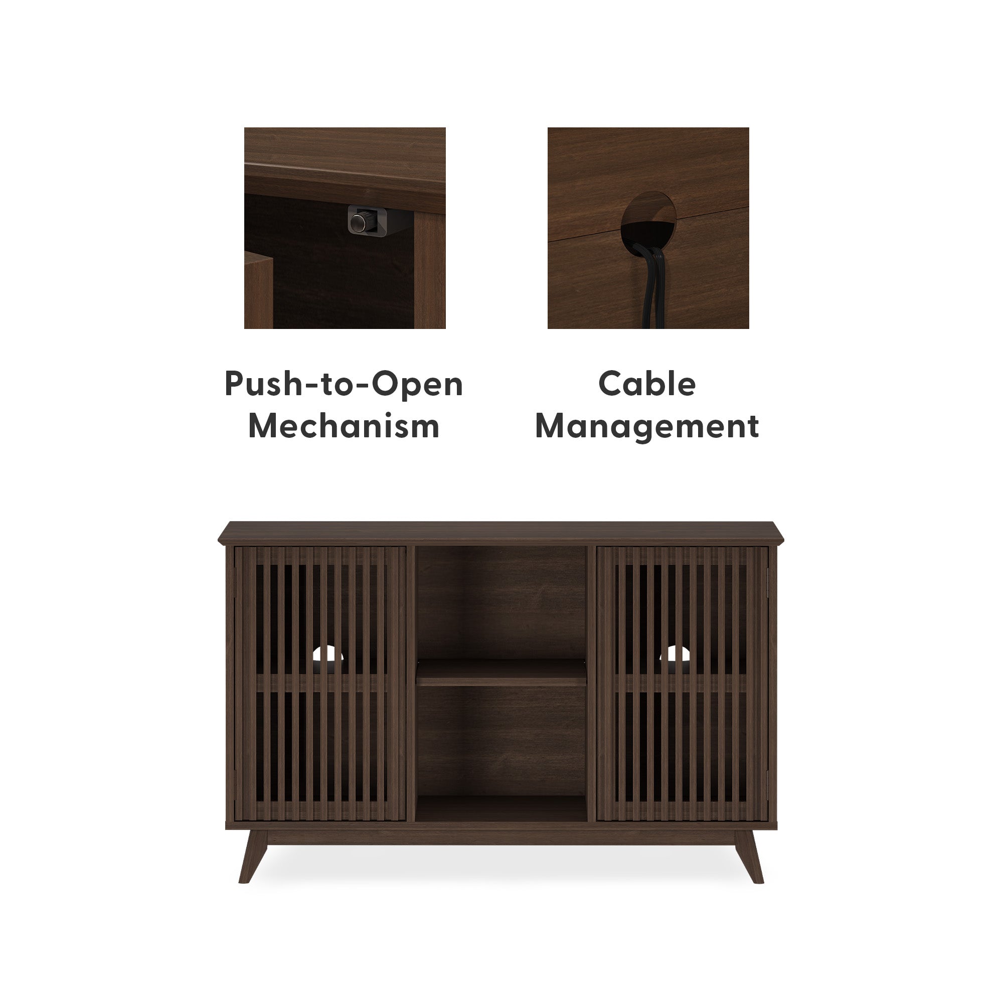 Noah Mid-Century Modern Angular TV Stand Collection – Walker