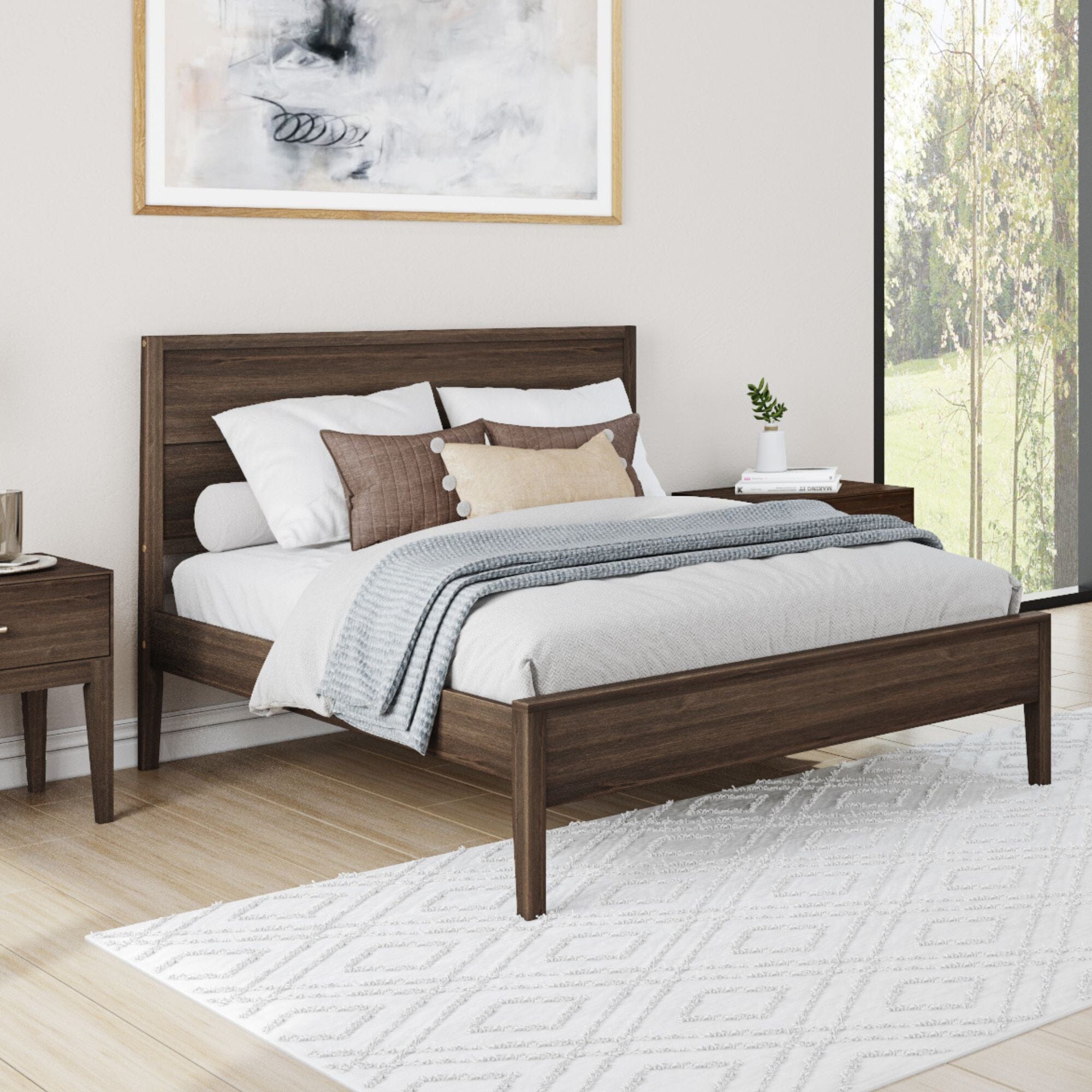 Full size deals high platform bed