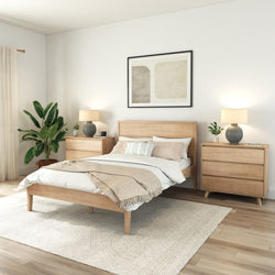 Blonde Queen-Size Bed Single Beds Plank+Beam Blonde 