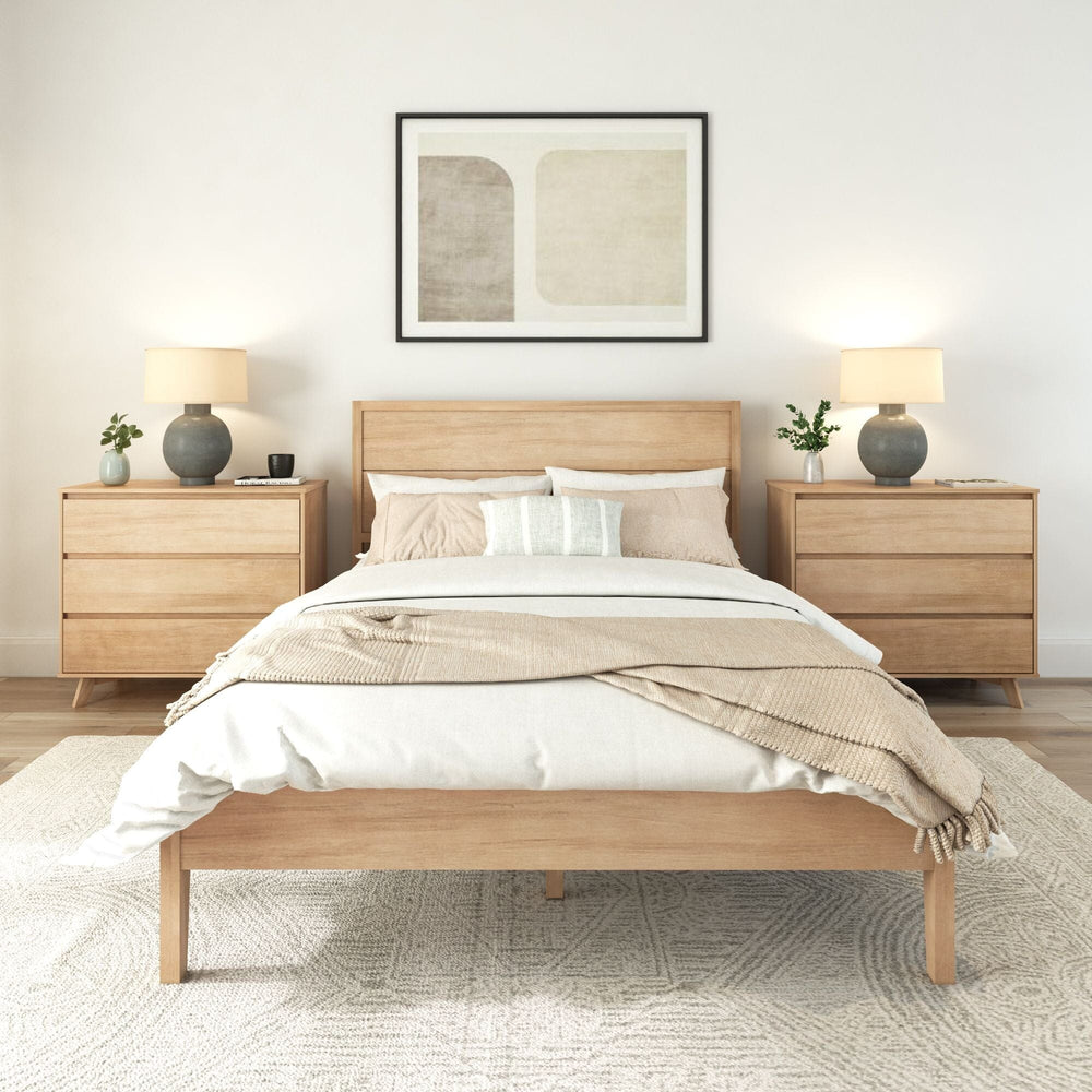 Blonde Queen-Size Bed Single Beds Plank+Beam 