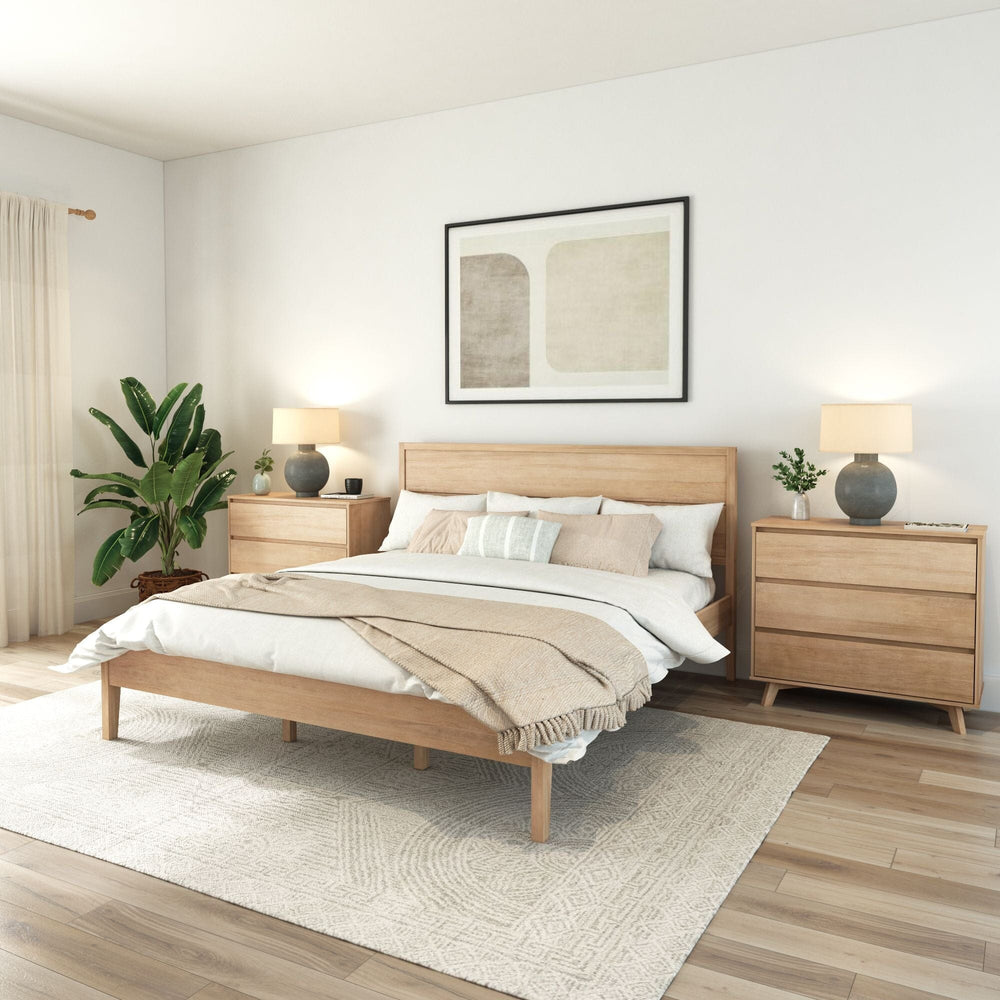 Blonde King-Size Bed Single Beds Plank+Beam Blonde 