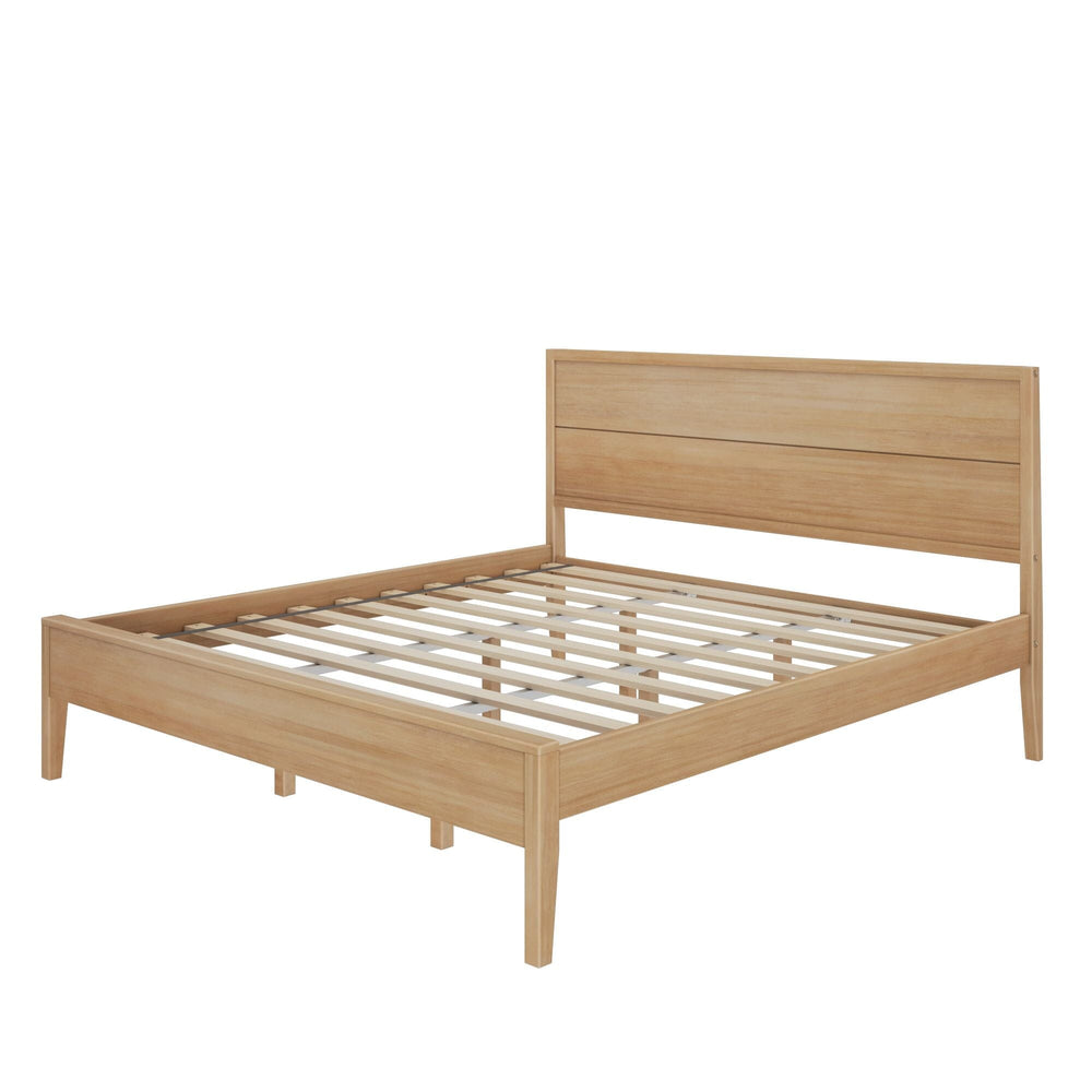 Blonde King-Size Bed Single Beds Plank+Beam 