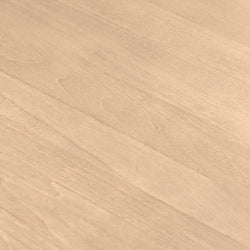 Close-up of light maple wood grain texture on a smooth wooden tabletop, neutral beige background ideal for furniture, flooring, and interior design.