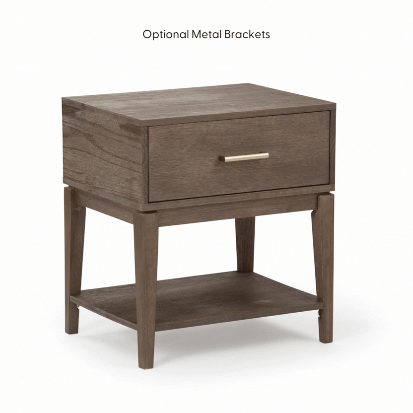 Contemporary Nightstand with Drawer Plank+Beam