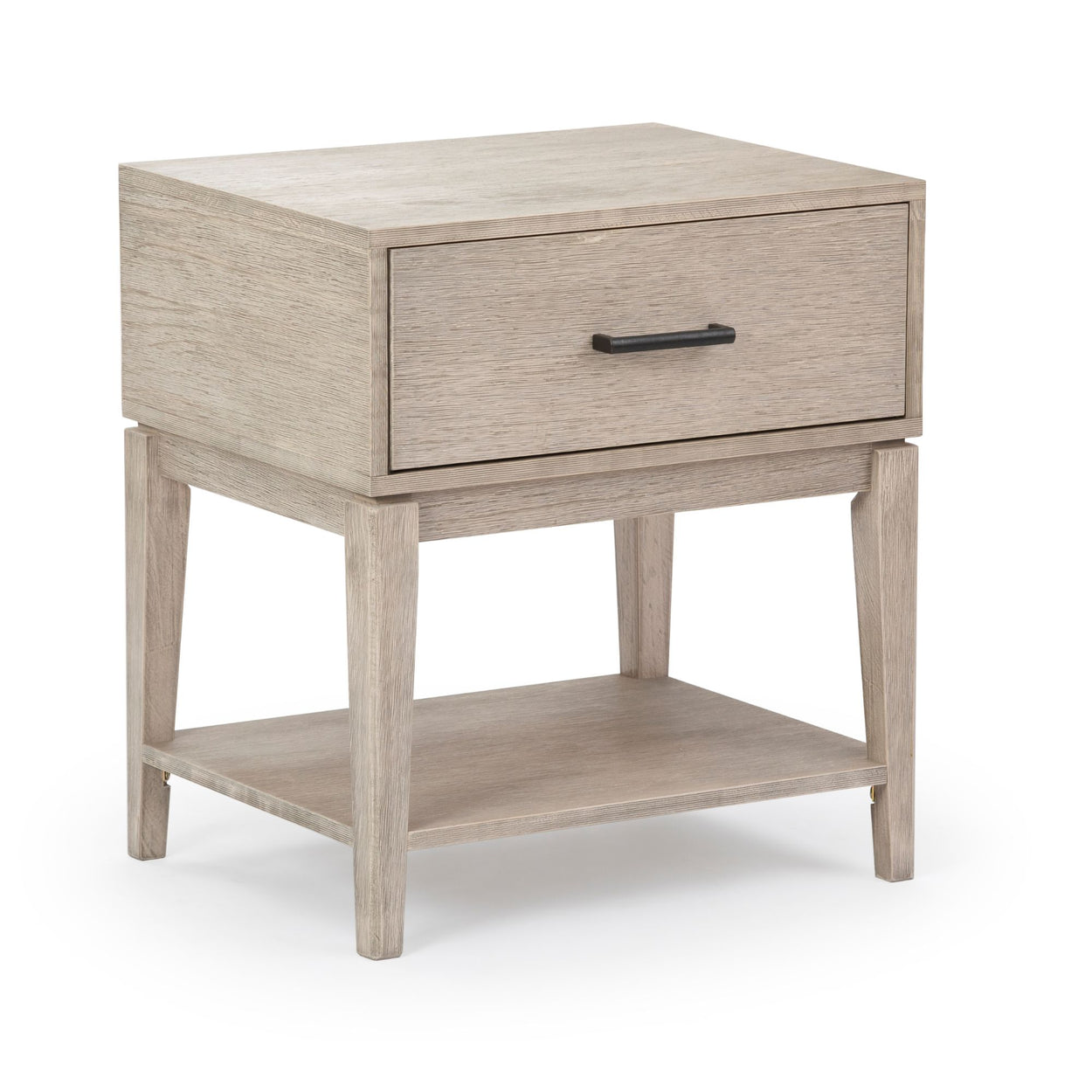 Contempo Nightstand with 1 Drawer Furniture Plank+Beam Seashell Wirebrush 