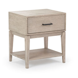 Contempo Nightstand with 1 Drawer Furniture Plank+Beam Seashell Wirebrush 
