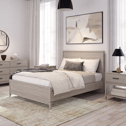 Contempo Queen-Size Bed Single Beds Plank+Beam Seashell Wirebrush 