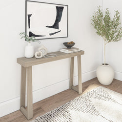 Console Table, 46.25 Inch Solid Wood Narrow Entryway Table for Hallway ...