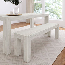 Modern Dining Bench Dining Bench Plank+Beam White Sand 