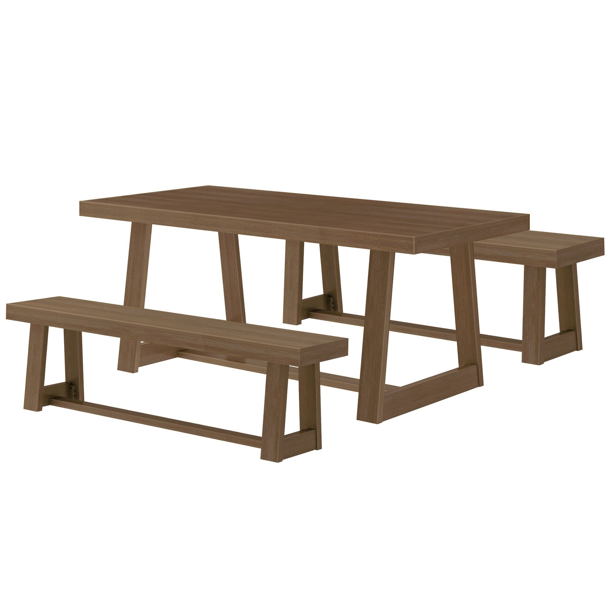 Long wooden table online with bench