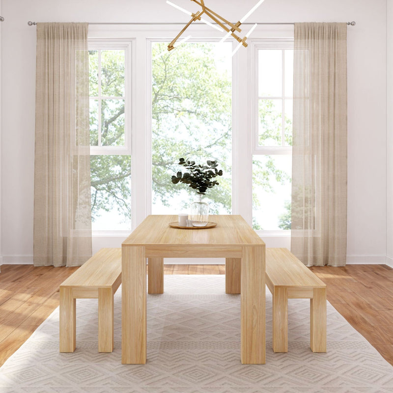 Modern Dining Set with Benches - 72" Dining Set Plank+Beam 