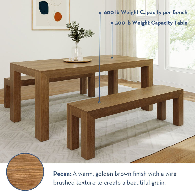 Modern Dining Set with Benches - 72" Dining Set Plank+Beam 