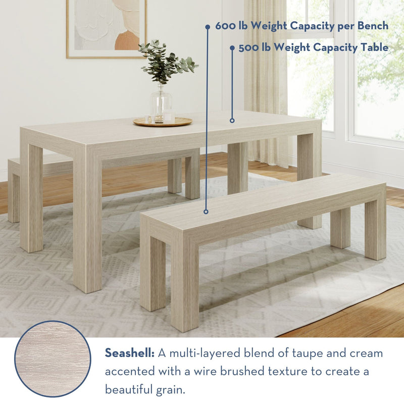 Modern Dining Set with Benches - 72" Dining Set Plank+Beam 