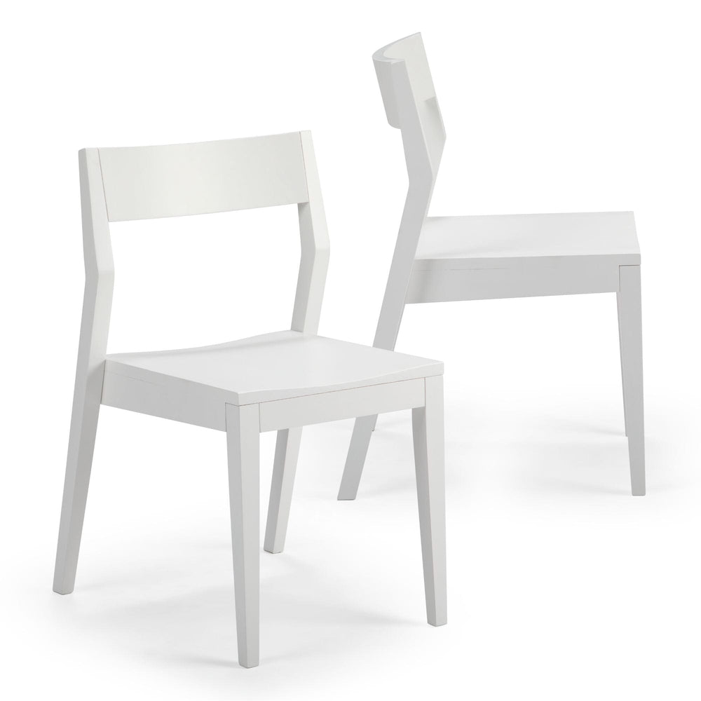 Solid Wood Dining Chair (Set of 2) Dining Chair Plank+Beam White 