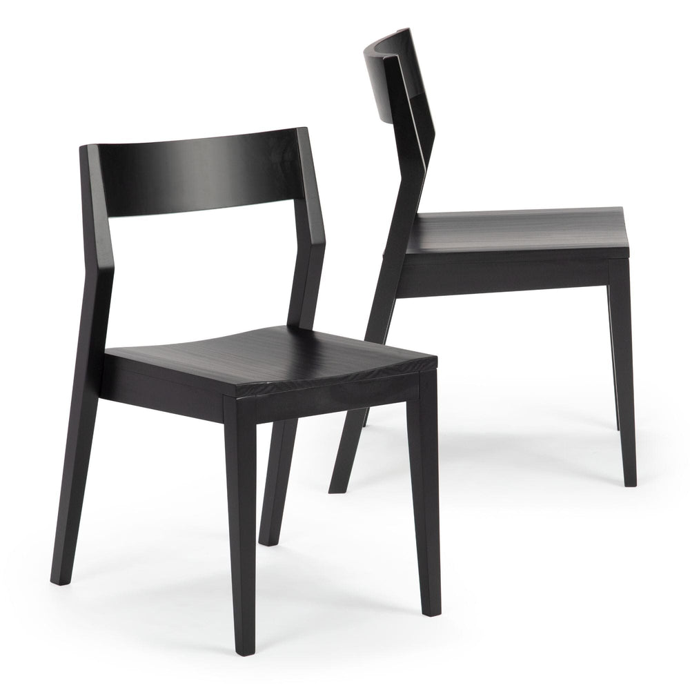 Solid Wood Dining Chair (Set of 2) Dining Plank+Beam Black 