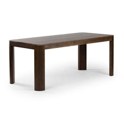 2400301000-008 : Dining Table Modern Rounded Dining Table (72in / 1830mm), Walnut