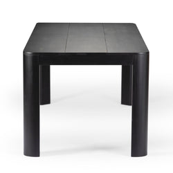 2400301000-170 : Dining Table Modern Rounded Dining Table (72in / 1830mm), Black