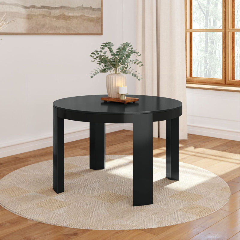 Contour Round Dining Table - 47" Dining Table Plank+Beam Black 