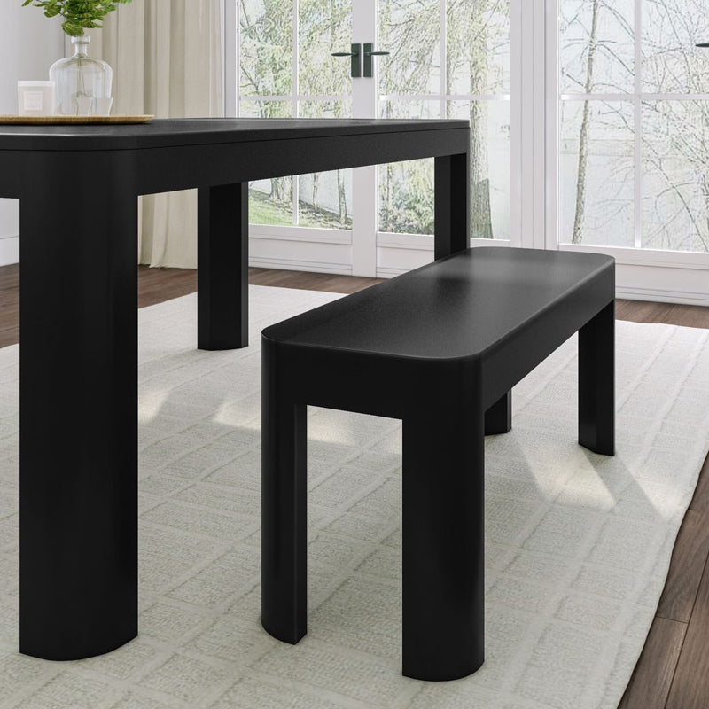 Contour Dining Bench - 46" Dining Bench Plank+Beam Black 