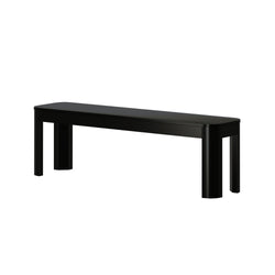2400314000-170 : Dining Bench Modern Rounded Dining Bench (58in / 1474mm), Black