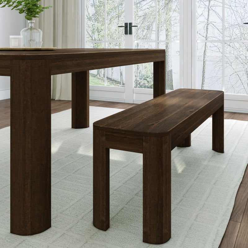 Contour Dining Bench - 58" Dining Bench Plank+Beam Walnut 