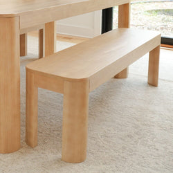 Contour Dining Bench - 58" Dining Bench Plank+Beam Blonde 