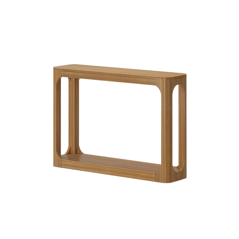 Modern wooden floating shelf with minimalist design