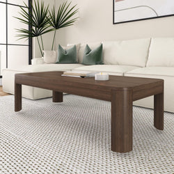 Contour Rectangular Coffee Table - 54" Coffee Table Plank+Beam Walnut 