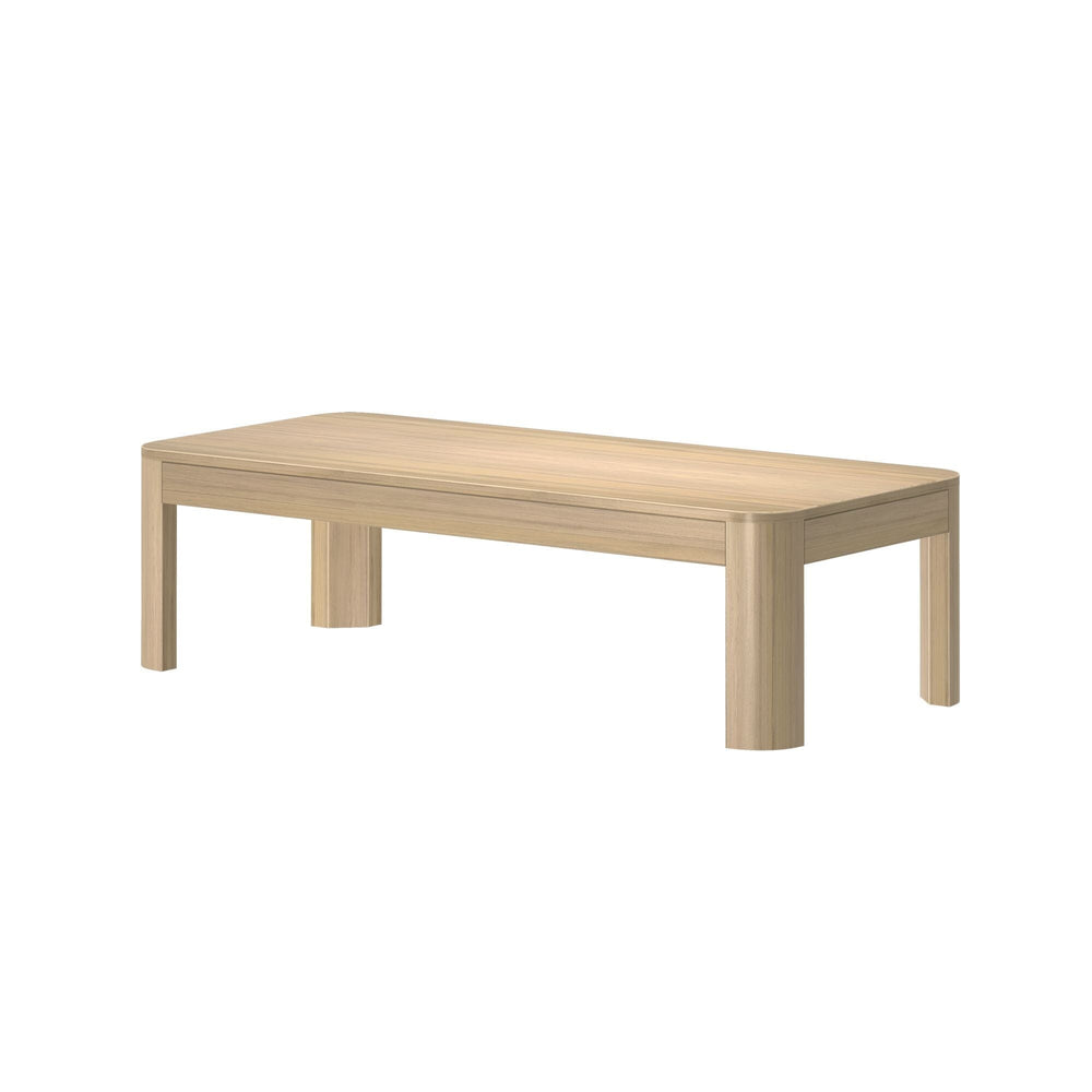 2400508001-010 : Coffee Table Modern Rounded Rectangular Coffee Table (54in x 24in / 1370mm x 610mm), Blonde