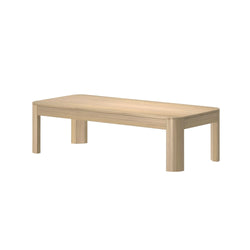 2400508001-010 : Coffee Table Modern Rounded Rectangular Coffee Table (54in x 24in / 1370mm x 610mm), Blonde