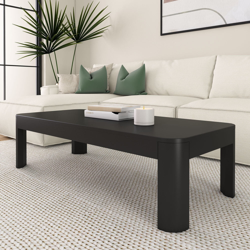 Contour Rectangular Coffee Table - 54" Coffee Table Plank+Beam Black 