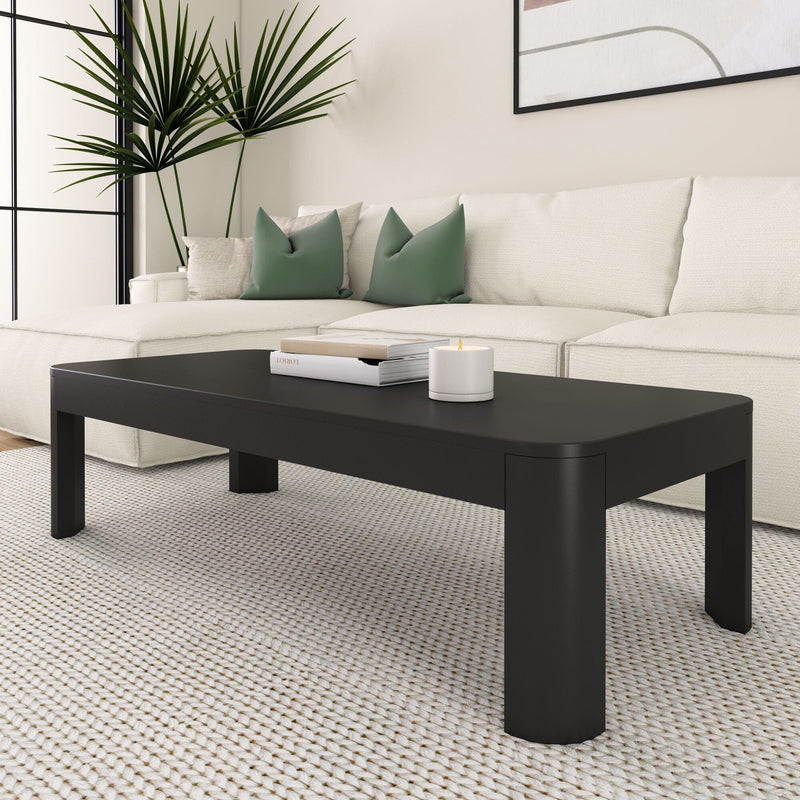 Contour Coffee Table - 54" Coffee Table Plank+Beam Black 