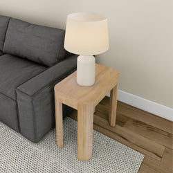 2400514000-010 : Side Table Modern Rounded Rectangular Side Table (25in x 15in / 630mm x 375mm), Blonde
